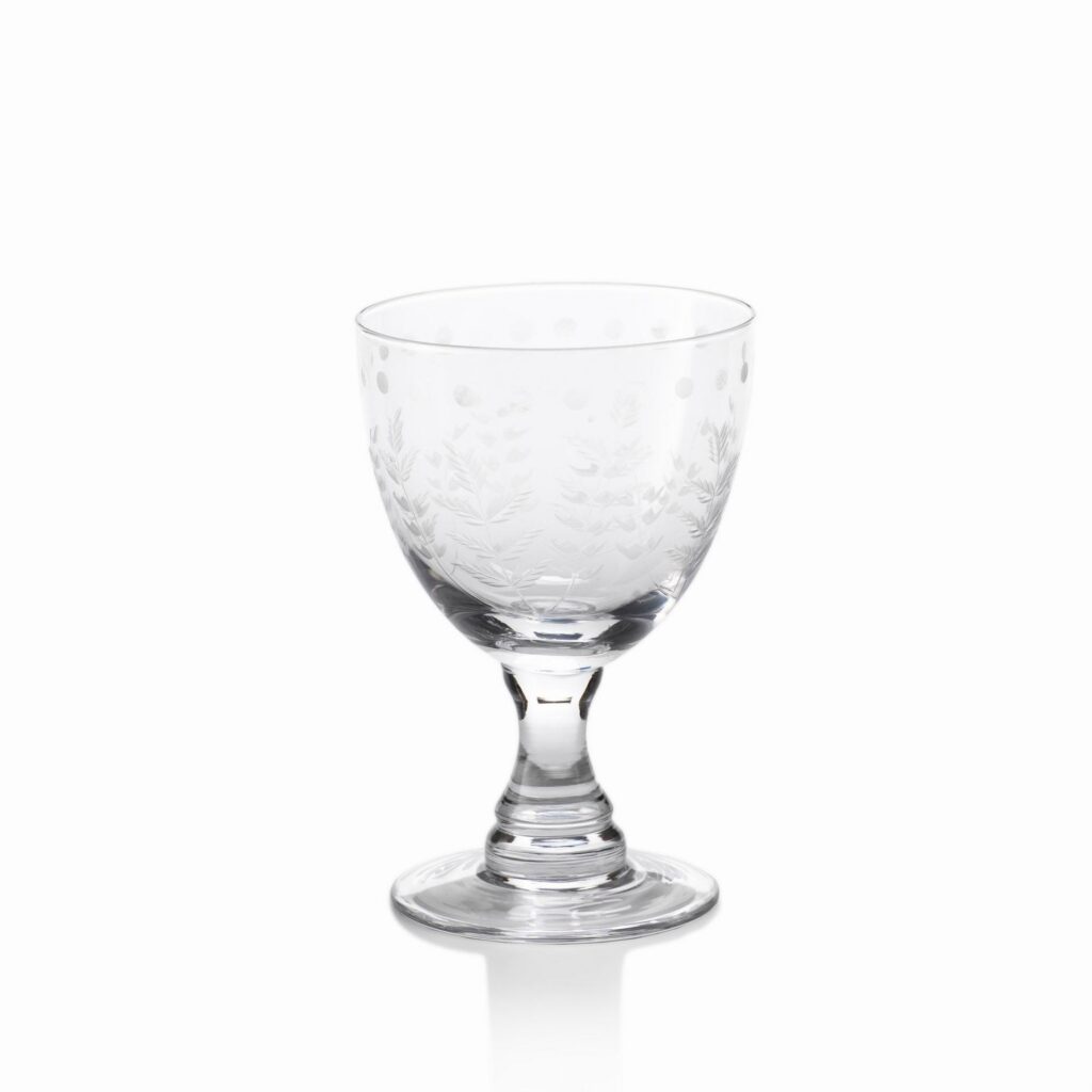 Leaf Pattern Glassware Set of 4