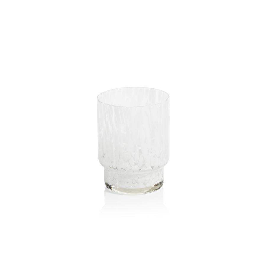 White Tortoise Glass Tumblers Set of 6
