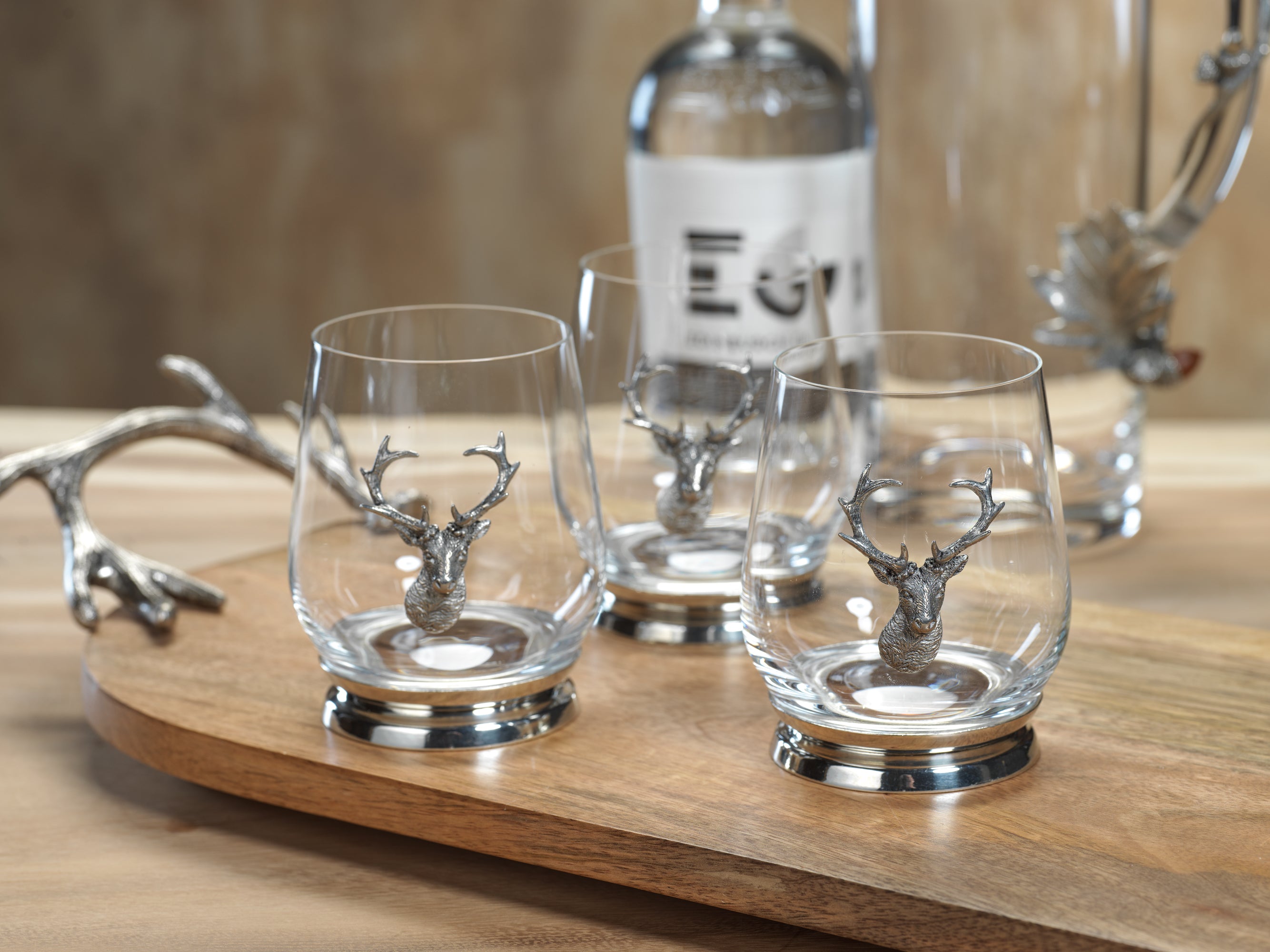 Pewter Glass Pitcher and Tumbler Set - Image 3