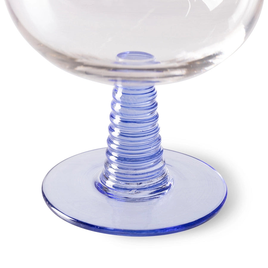 Blue Low Stem Wine Glass - Image 3